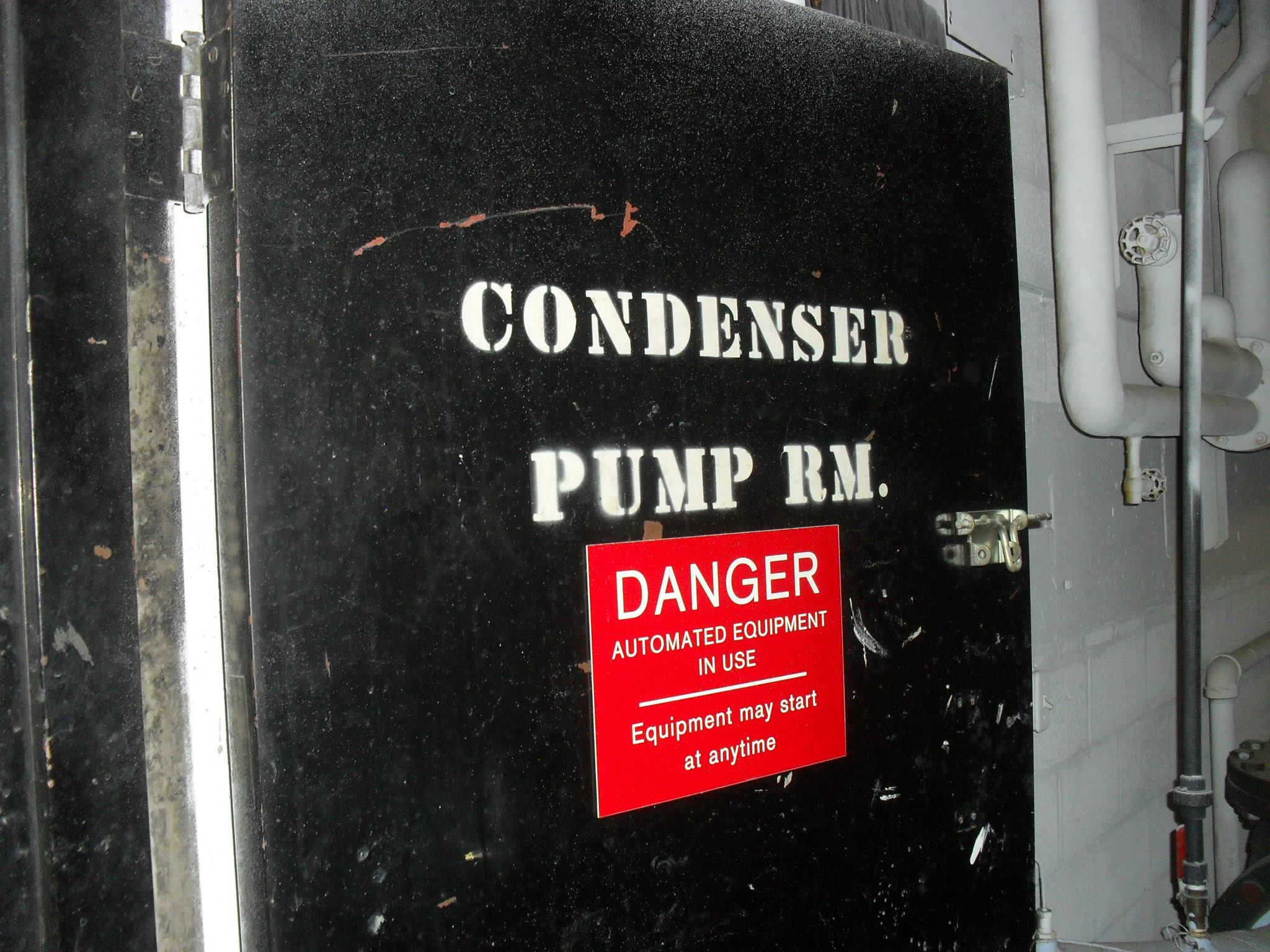 Condenser Pump Room - Danger